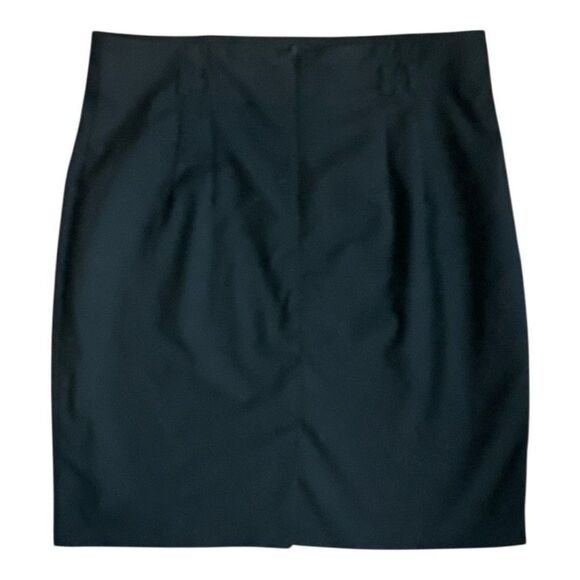 H&M Black Pencil Skirt Size 8 Knee Length Stretch Lined Careerwear Officewear - Picture 2 of 2